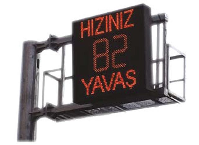 1600 x 1600 mm Radarlı Hız Uyarı Sistemi